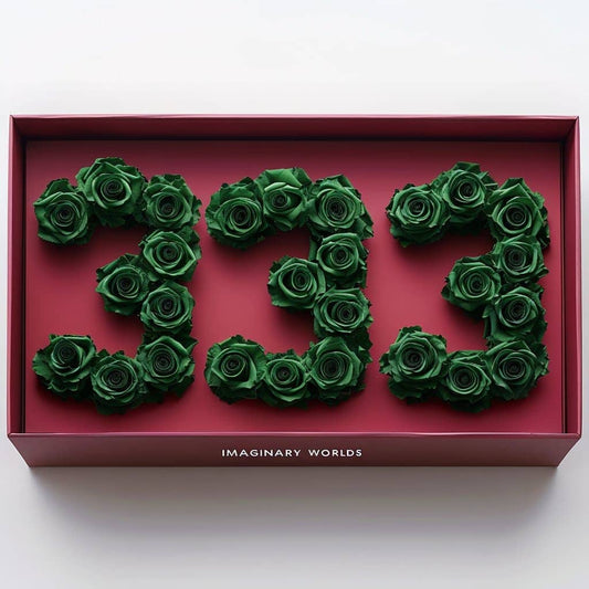 Green Roses 333 Rose Box - Imaginary Worlds