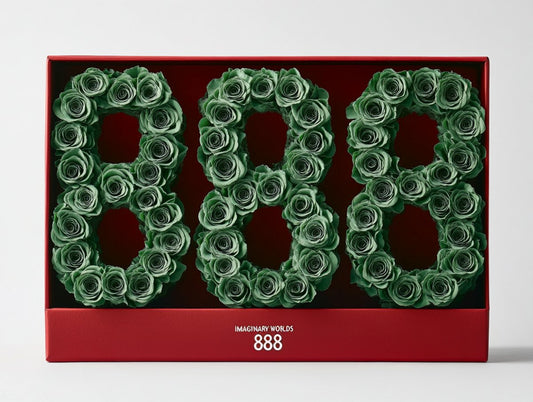 Green Roses 888 Rose Box - Imaginary Worlds