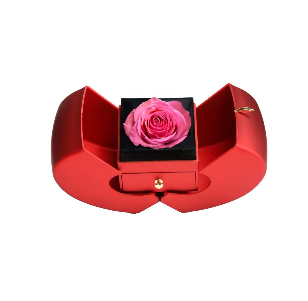 Hebe's Red Apple Eternal Love Gift Box with Pink Rose - Imaginary Worlds