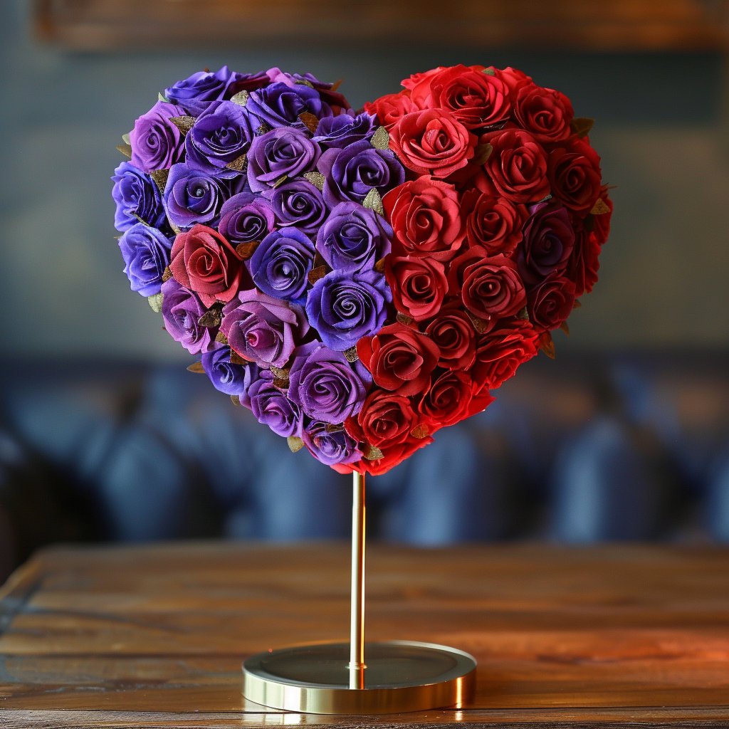 Hector and Andromache Mixed Rose Heart Lamp - Imaginary Worlds