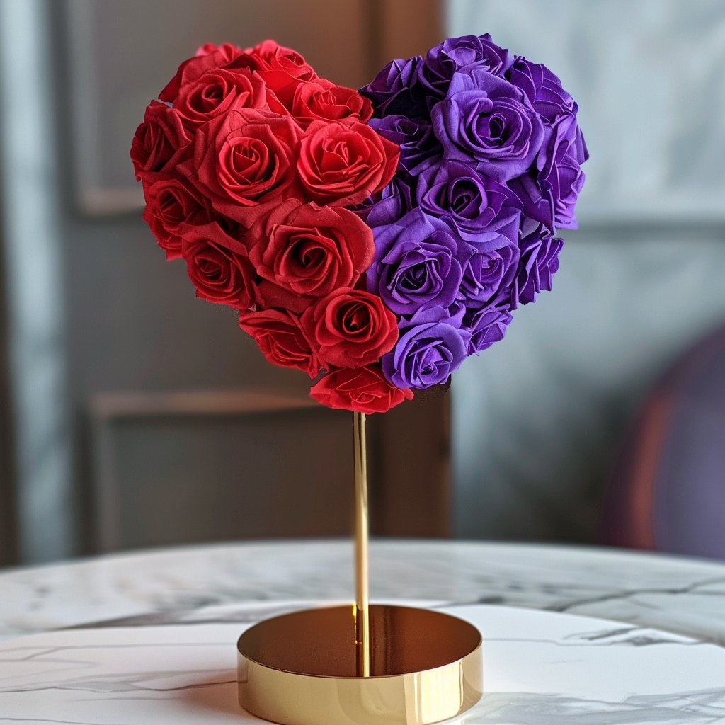 Hector and Andromache Mixed Rose Heart Lamp - Imaginary Worlds