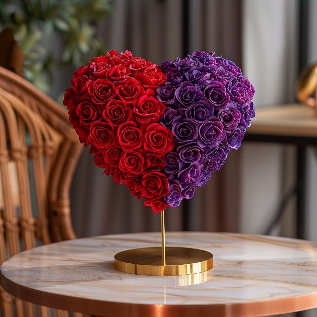 Hector and Andromache Mixed Rose Heart Lamp - Imaginary Worlds