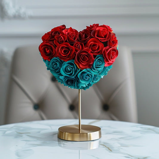 Helios and Selene Mixed Rose Heart Lamp - Imaginary Worlds