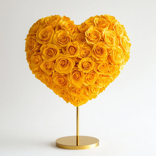 Icarus and Daedalus Yellow Rose Heart Lamp - Imaginary Worlds