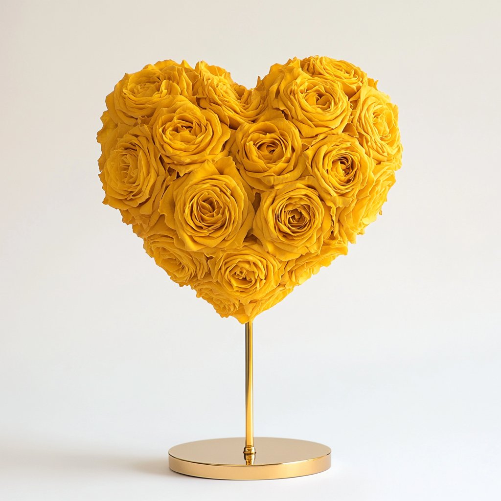 Icarus and Daedalus Yellow Rose Heart Lamp - Imaginary Worlds