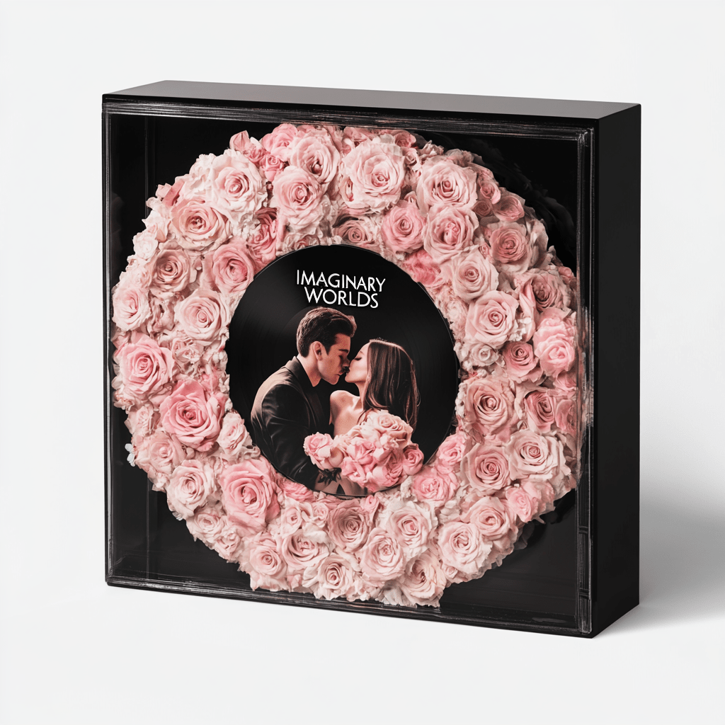 Imaginary Worlds Custom Vinyl Rose Box – Light Pink Roses Edition - Imaginary Worlds