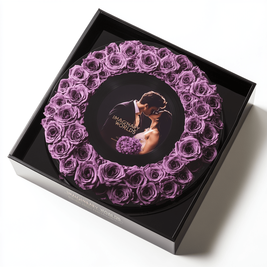 Imaginary Worlds Custom Vinyl Rose Box – Purple Roses Edition - Imaginary Worlds