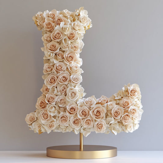 Leto White Rose Letter L Lamp - Imaginary Worlds