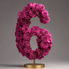 Magenta Rose Eternal Number 6 Lamp - Imaginary Worlds