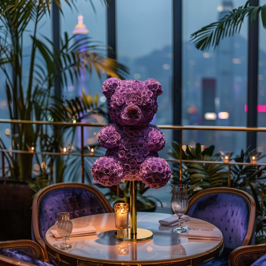 Mini Radiance Purple Bear Lamp - Imaginary Worlds