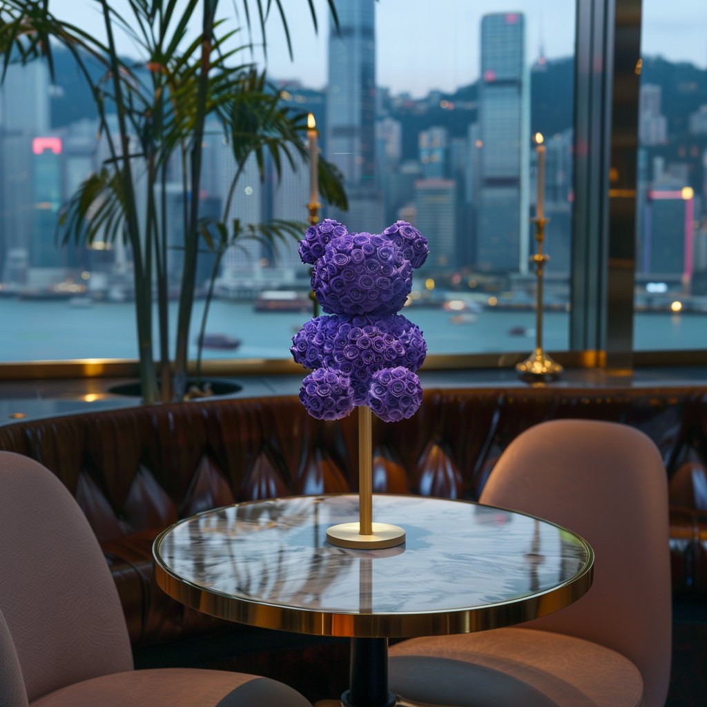 Mini Radiance Purple Bear Lamp - Imaginary Worlds