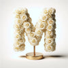 Mnemosyne White Rose Letter M Lamp - Imaginary Worlds