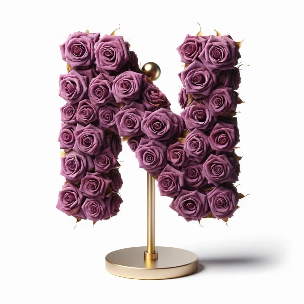 Nike Purple Rose Letter N Lamp - Imaginary Worlds