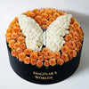 Orange Ramo Buchon White Roses Butterfly - Imaginary Worlds