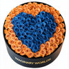 Orange Ramo Buchon with Blue Rose Heart - Imaginary Worlds