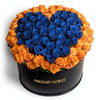 Orange Ramo Buchon with Blue Rose Heart - Imaginary Worlds