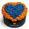 Orange Ramo Buchon with Blue Rose Heart - Imaginary Worlds