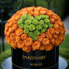 Orange Ramo Buchon with Green Rose Heart - Imaginary Worlds