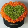 Orange Ramo Buchon with Green Rose Heart - Imaginary Worlds