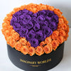 Orange Ramo Buchon with Purple Rose Heart - Imaginary Worlds