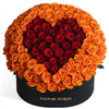 Orange Ramo Buchon with Red Rose Heart - Imaginary Worlds