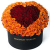 Orange Ramo Buchon with Red Rose Heart - Imaginary Worlds