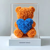 Orange Rose Bear with Blue Heart - Imaginary Worlds