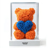 Orange Rose Bear with Blue Heart - Imaginary Worlds