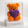 Orange Rose Bear with Purple Heart - Imaginary Worlds