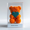 Orange Rose Bear with Teal Heart - Imaginary Worlds