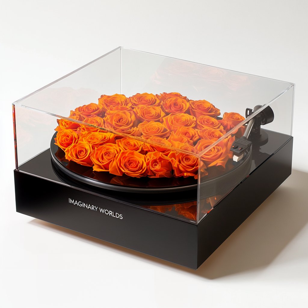 Orange Rose Vinyl Speaker - Imaginary Worlds