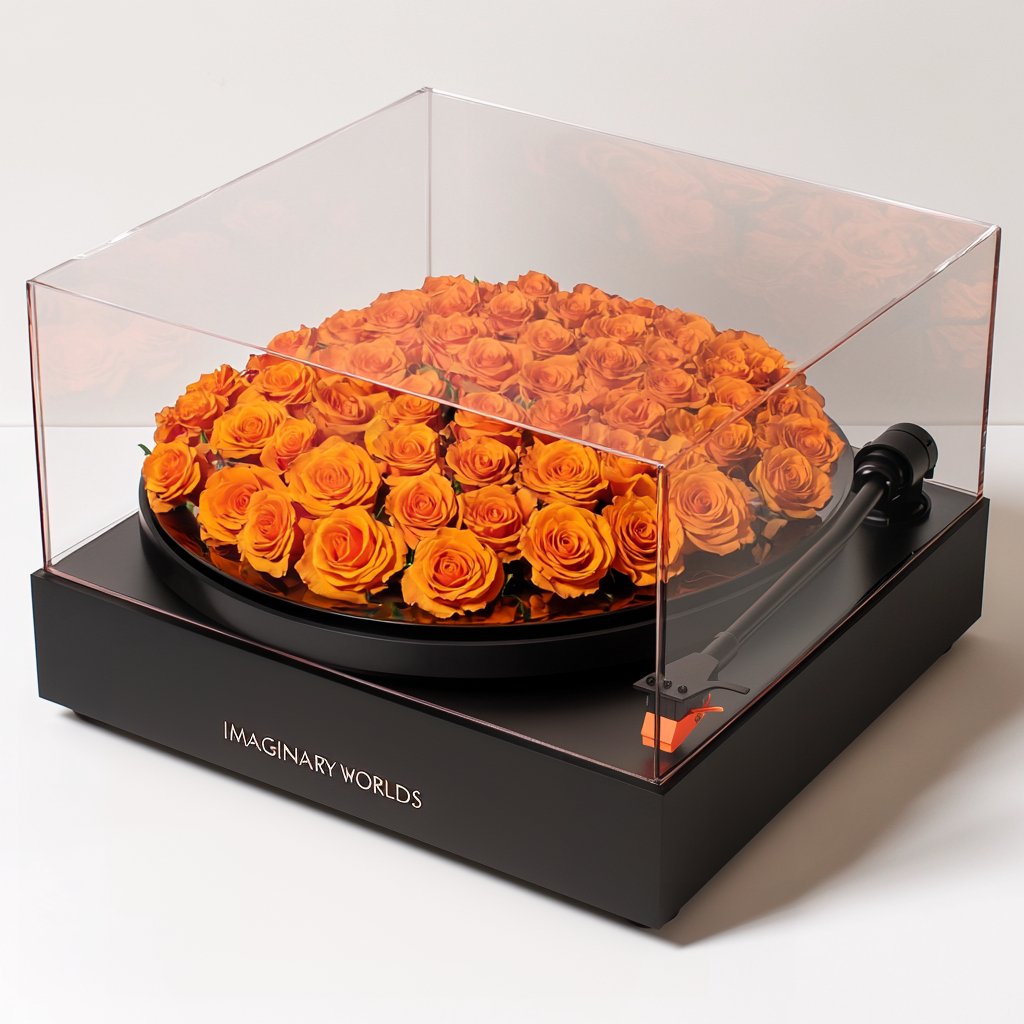 Orange Rose Vinyl Speaker - Imaginary Worlds