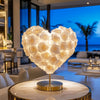 Orpheus and Eurydice White Rose Heart Lamp - Imaginary Worlds