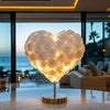 Orpheus and Eurydice White Rose Heart Lamp - Imaginary Worlds