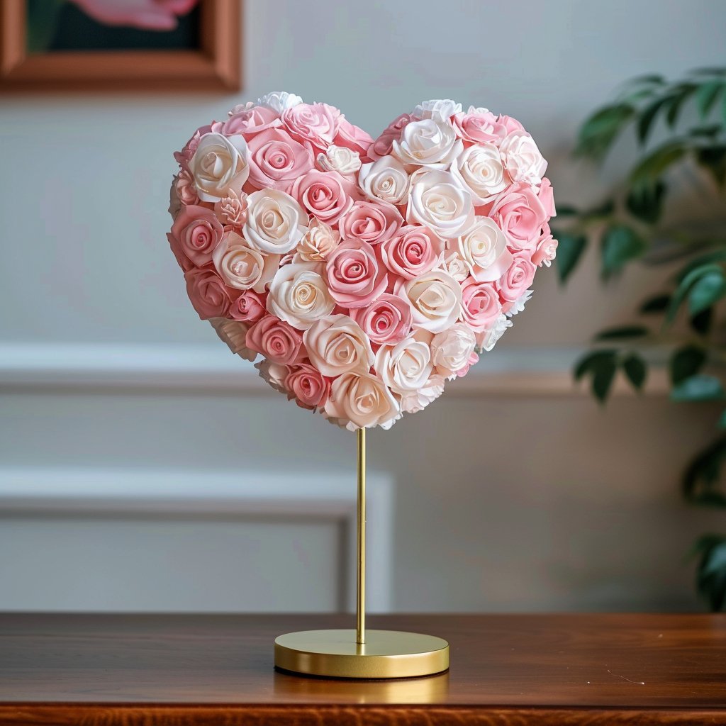 Paris and Helen Mixed Rose Heart Lamp - Imaginary Worlds