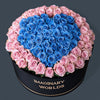 Pink Ramo Buchon with Blue Rose Heart - Imaginary Worlds