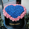 Pink Ramo Buchon with Blue Rose Heart - Imaginary Worlds