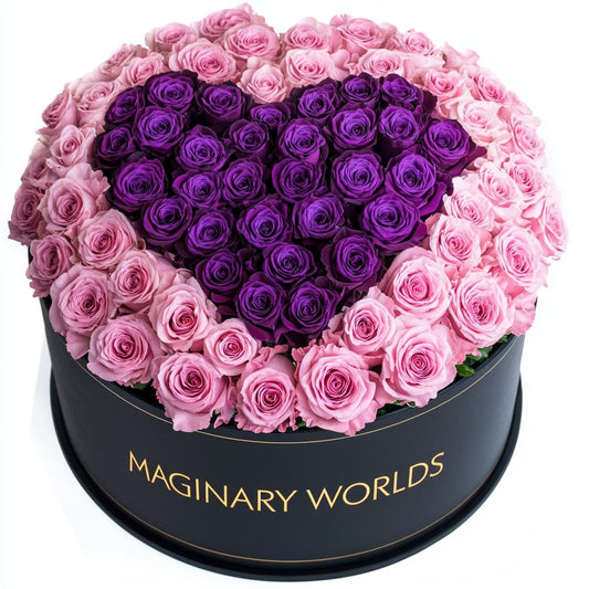 Pink Ramo Buchon with Purple Rose Heart - Imaginary Worlds