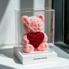 Pink Rose Bear with Red Roses Heart - Imaginary Worlds