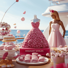 Pink Rose Dress Sculpture - Imaginary Worlds