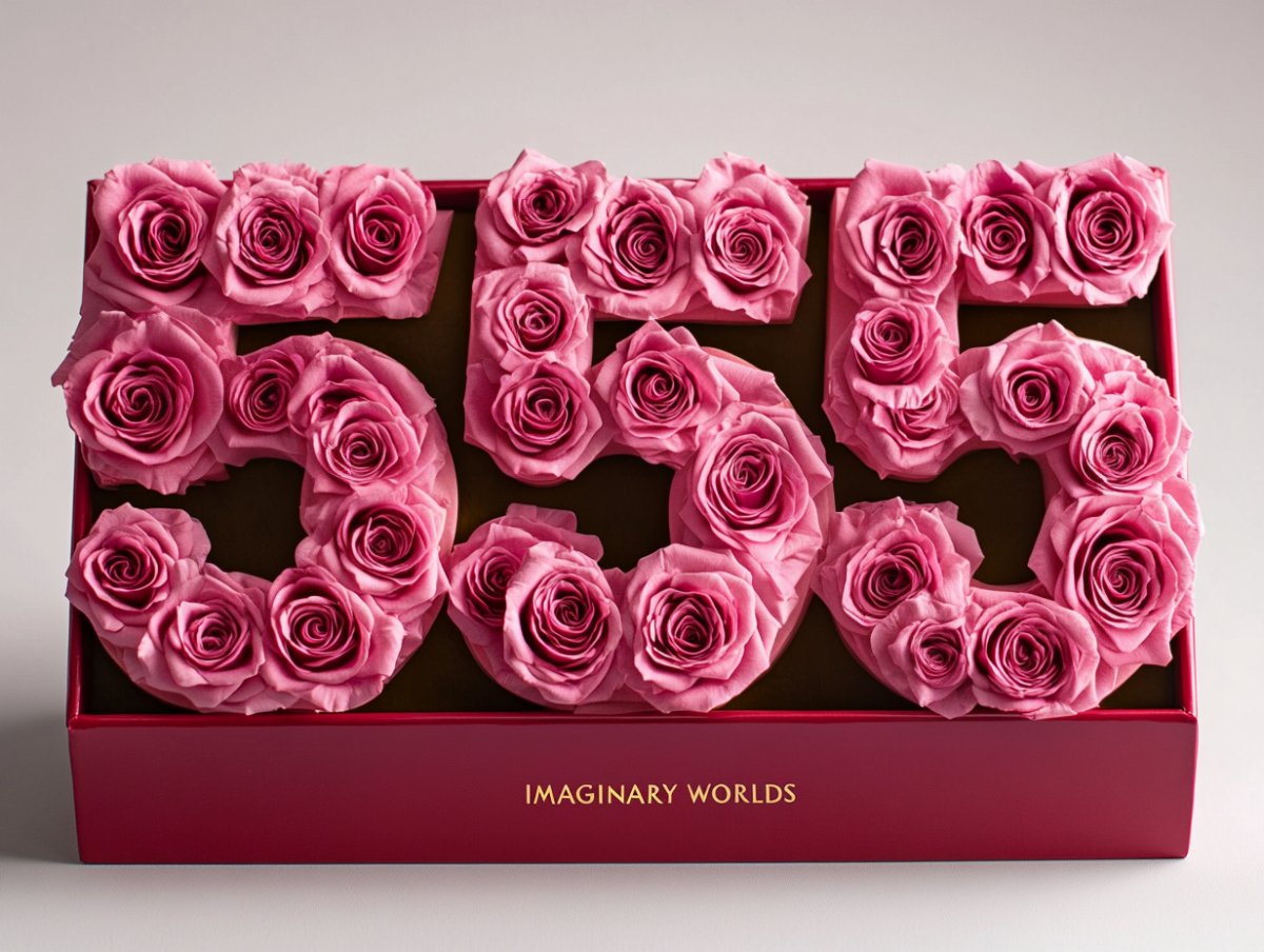 Pink Roses 555 Rose Box - Imaginary Worlds