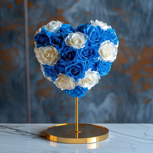 Poseidon and Amphitrite Mixed Rose Heart Lamp - Imaginary Worlds