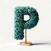 Poseidon Teal Rose Letter P Lamp - Imaginary Worlds