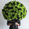 Preserved Green and Black Roses Flower Bouquet - Imaginary Worlds