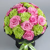 Preserved Green and Pink Roses Flower Bouquet - Imaginary Worlds