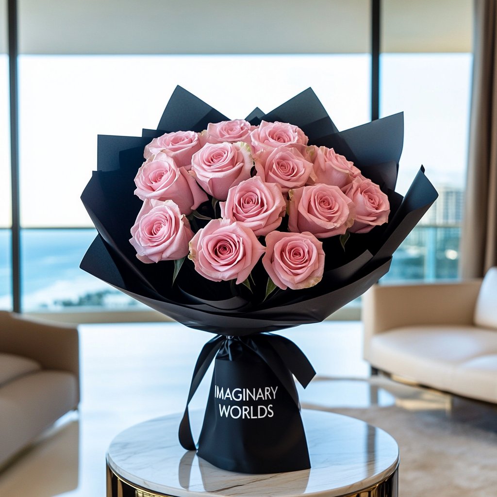 Preserved Pink Roses Flower Bouquet - Imaginary Worlds