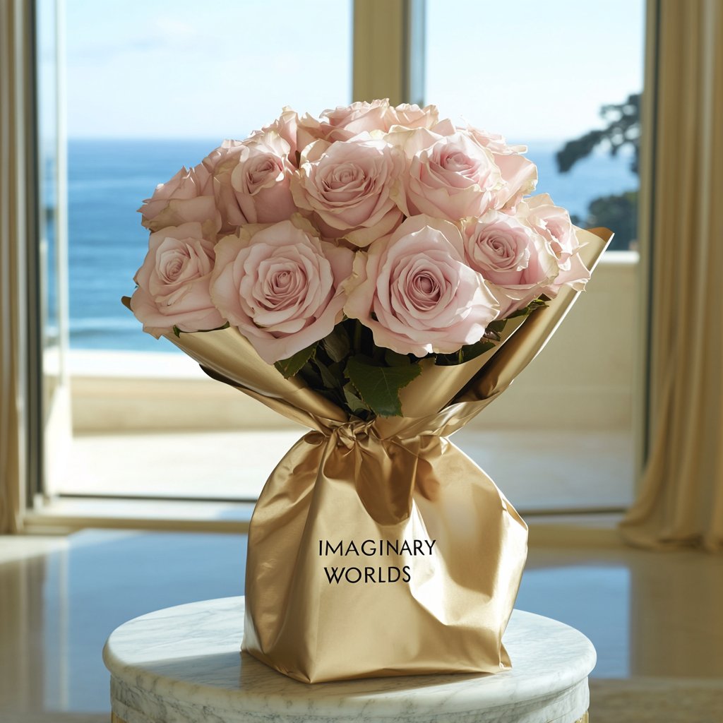 Preserved Pink Roses Flower Bouquet - Imaginary Worlds