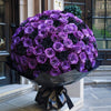 Preserved Purple and Black Roses Flower Bouquet - Imaginary Worlds