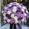 Preserved Purple and White Roses Flower Bouquet - Imaginary Worlds