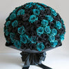 Preserved Teal and Black Roses Flower Bouquet - Imaginary Worlds